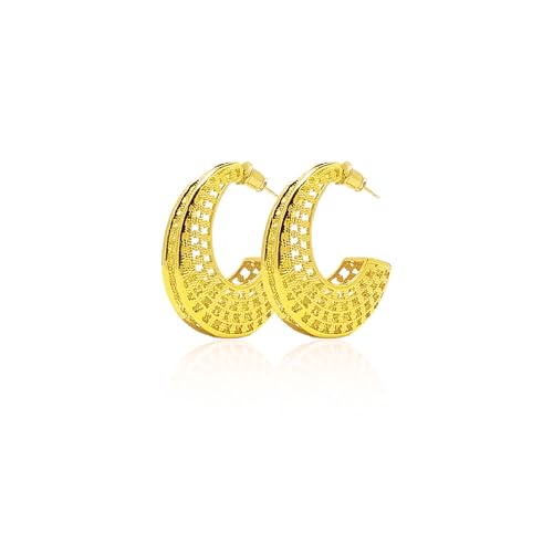 ALEX 14K ���f�B�[�X�n���h�c�C�X�g�T�[�L�����[�S�[���h�C�������O�́A��_�ȃt�@�b�V�����A�N�Z�T���[����D���ȏ����ɍœK�ł��B�����̌y�ʂŃR���p�N�g�ȃC�������O�͒�h�����ł��B, 1.4 x0.2 x1.4inches, �C�G���[�S�[���h �C�G���[