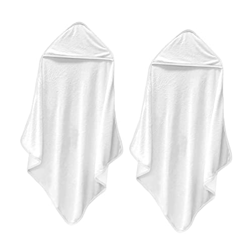 Toddmomy Cotton Baby Bath Towel Poncho Hood 2 Pack and Comfortable for Infants Toddlers