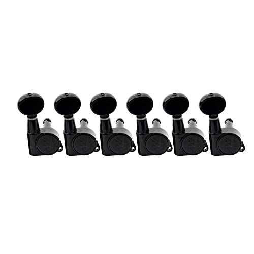 Wilkinson 6 en Ligne E-Z-LOK Bouton Mini Ovale Mécaniques pour Fender Strat/Tele Guitare électrique, Noir - Les Beatles, Paul McCartney, John Lennon, RIngo Starr, George Harrison Wilkinson 6 en Ligne E-Z-LOK Bouton Mini Ovale Mécaniques pour Fender Strat/Tele Guitare électrique, Noir