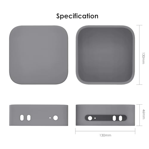Image of Case for Apple 2024 Mac mini M4 / M4 Pro,NOUKAJU Silicone Protective Cover,Drop-Proof,Scratch-Proof,Shock-Proof,Dust-Proof,Protective Case for Mac mini 2024(Clear-Black)