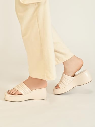 Image of TRYME Platform Heels Sandals Light Weight Comfortable & Trendy Wedges Heels for Girls & Women