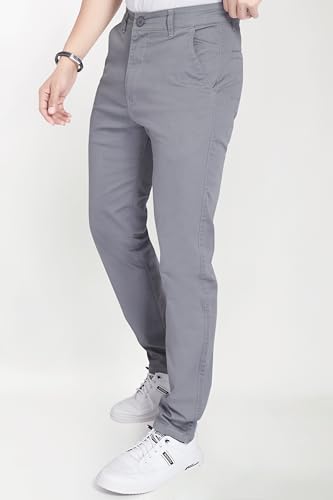 Image of DIVISIVE Men's Regular Fit Cotton Chinos Trousers Pants