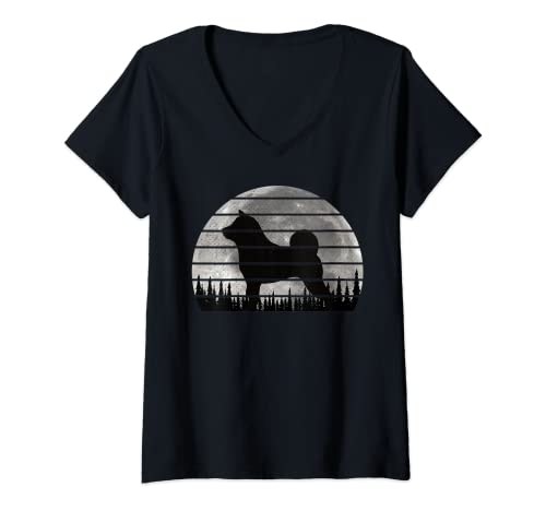 Womens Distressed Shiba Inu Coin Shirt Shib Army To The Moon Crypto V-Neck T-Shirt