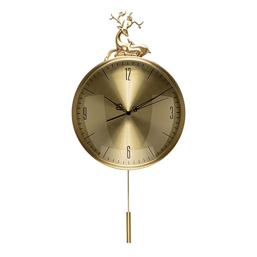 Horloge murale cerf moderne muette salon XJBTBA décorative
