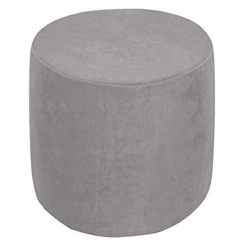 XGANGM Extensible Housse de Pouf Ottomane Velours Rond 25-32x28-32cm Housses de Repose-Pieds Rond Housse Ottoman Housse de Protection pour Repose Pieds pour Salon,Light Grey Cover
