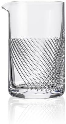 Rolf Glass Bourbon Street Mixing Glass | 600ml Cocktail Mixing Jar or Glass | Lead-Free and Diamond-Wheel Engraved | Designed and Engraved in the USA