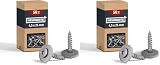 HELPMATE - Viti da tetto autoperforanti 4,5x25 mm in acciaio inox A2-50 viti testa a lenti...