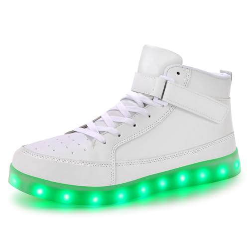 Image of Light Up Shoes Men Women LED Shoes USB Charging Adult High Top LED Sneakers Glow in The Dark Footwear for Dancing Party Festivals Festivals