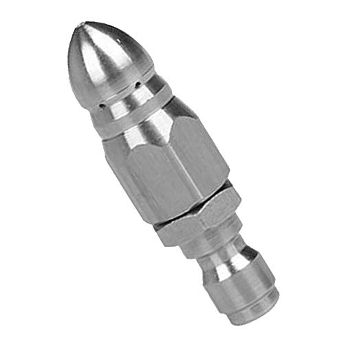 BE-TOOL Boquilla de limpieza de tuberías, 1 boquilla giratoria de limpieza para tuberías de agua general (11,8 mm, 1 parte delantera 6 trasera) Cover