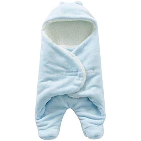 Amazon 赤ちゃん 防寒服 肌着 新生児 防寒服 おくるみ あったか ふわふわ ボア生地 赤ちゃん 新生児 防寒 ブルー 冬 Belsus正規品 ベビー マタニティ ベビー マタニティ 通販