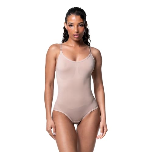HeyShape Snatched Women's Shapewear Bodysuit Tummy Control Body Shaper - Seamless Sculpting Waist Body Suit - Tummy Control Shapewear for Women - Slimming Bodysuits for Women - Nude XS
