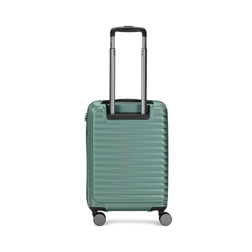 Image of Skybags Plastic Spinner Trunk Cabin Trolley Bag, 55cm | Small Hardsided Luggage with Smooth 8-Wheel & TSA Lock | Suitcase for Travel | 5-Year International Warranty (Green)