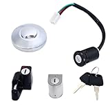 【one+lifestyle】モンキー ゴリラ スーパーカブ用 タンクキャップ キー付5点セット ハンドルロック ヘルメットホルダー 汎用 ホンダ対応