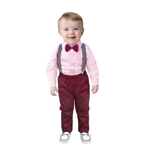 Ensemble petit garçon bretelles jeans chic pour mariages et fêtes