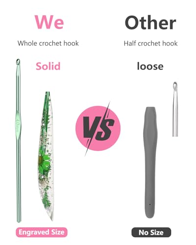 Image of Katech 3.0mm Crochet Hook for Arthritic Hands, Long Aluminum Inline Hooks