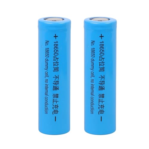 JINQIGG 18650 Size Replacement Battery Conductor 2Pcs/pack Iron Shell 18650 Battery Placeholder For Electronic Devices Empty Shell (Blue)