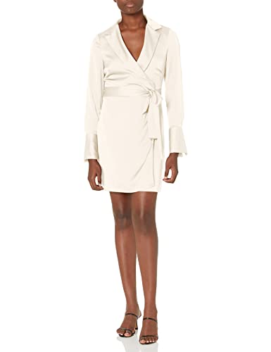 GUESS Women's Essential Long Sleeve Eden Wrap Dress