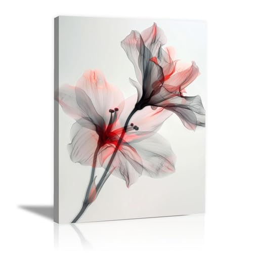 Impression sur toile de pétales de plantes 60x80cm encadrée moderne