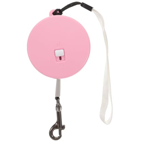 Laisse rétractable pour petits chiens rose qui ne tire pas sur le cou