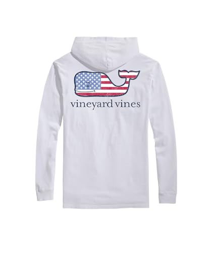 vineyard vines Men's Long-Sleeve Americana Vintage Whale Hoodie