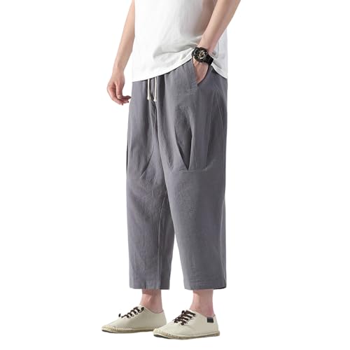 Pantalon homme court coupe ample stretch avec cordon de serrage