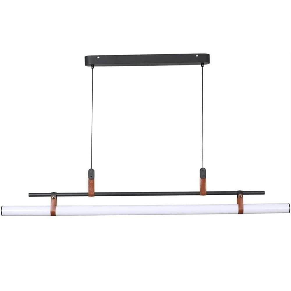 Suspension linéaire tubulaire dorée luminaire îlot cuisine
