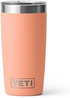 YETI Rambler 10 oz Tumbler, Stainless Steel, Vacuum Insulated with MagSlider Lid, Lowcountry Peach