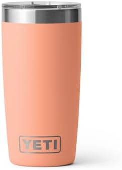 YETI Rambler 10 oz Tumbler, Stainless Steel, Vacuum Insulated with MagSlider Lid, Lowcountry Peach