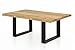 Produktbild WOODLIVE DESIGN BY NATURE Couchtisch massiv Holz Wildeiche Ventus 110x70 Natur geölt, Tischuntergestell Schwarz