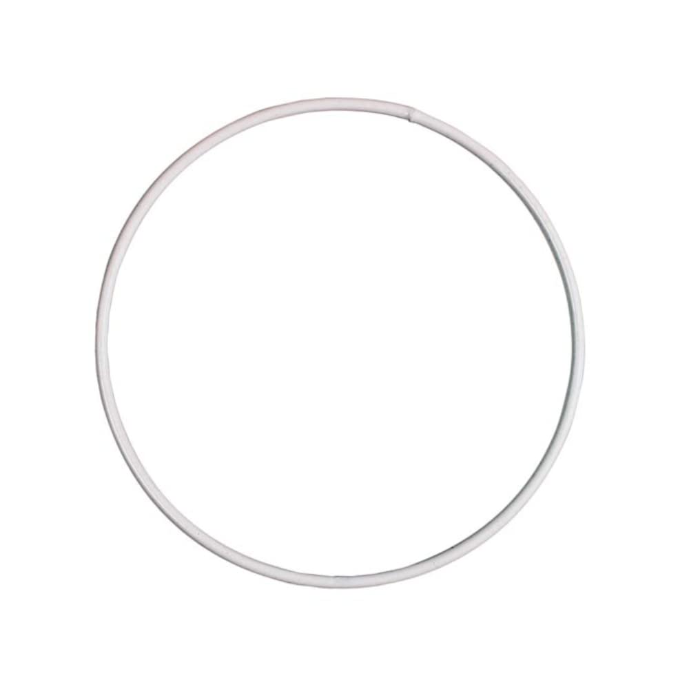 Crafty Capers White 20Cm Coated Metal Ring For Crafts - Wreath & Flower Hoop