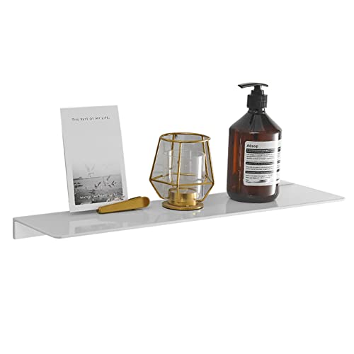 Ducha almacenamiento adhesivo para organizar el inodoro con estante blanco moderno 2