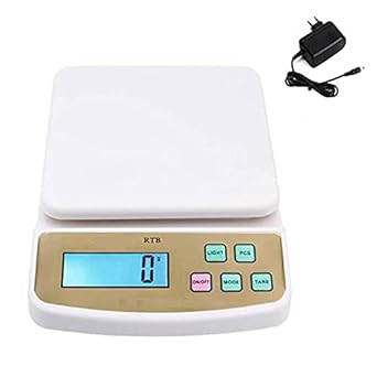 Kravings Electronic Weighing Scale machine for Home Kitchen | upto 10 kg Taraju | Weigh Food, Fruits, Vegetables, Products Weighing Scale | White