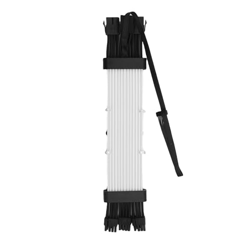 Cable de PSU de Argb, Extensión de Cables de PSU RGB, Tira LED de Luz para los Cables de PC de GPU y Placa Base, 5V 3 Pines de (Controlador SK3 Negro)