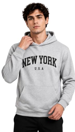 Image of FYLTR Men's Graphic Printed Fleece Hooded Sweatshirt with Kangaroo Pocket | Full Sleeve Pullover Hoodie for Medium to Heavy Winter