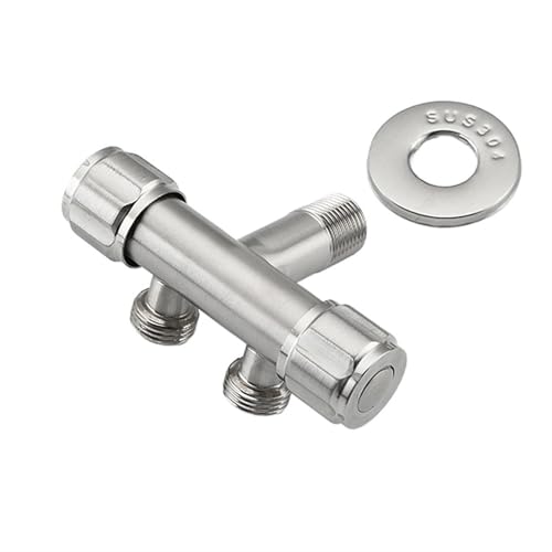 Válvula angular de 1/2 de acero inoxidable pulido para desvío de ducha 5