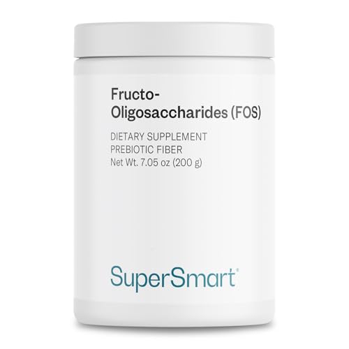 Supersmart Fructo Oligosaccharides Powder (Prebiotics FOS) - Oligofructose Inulin - Fiber Supplement | Non-GMO & Gluten Free - 200 g