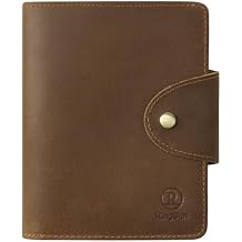 محفظة Ringsun Leather Passport للرجال النساء ، حامل جواز سفر RFID غطاء جواز سفر للعائلة