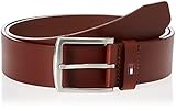 Tommy Hilfiger Herren Gürtel New Denton Belt 4.0 aus Leder, Braun (Dark Tan), 85 cm