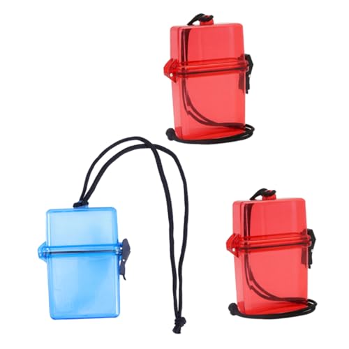 SOIMISS 3 Piezas Caja de Plástico para Almacenamiento de Medicinas y Auriculares Resistente al Agua para Natación y Actividades al Aire Estuche Sellado Duradero y Compacto Color