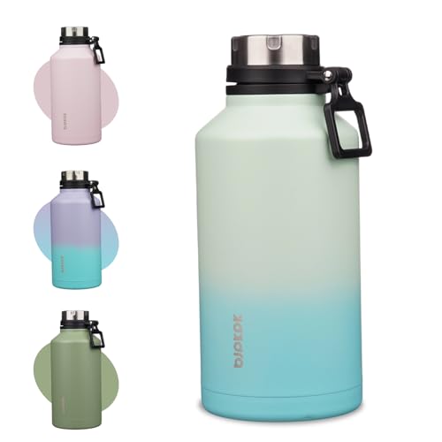 Image of BJPKPK 64oz Insulated Water Bottle, Stainless Steel Vacuum Jug with Handle | Half Gallon Large Water Bottle, Leak-Proof BPA-Free Vacuum Insulated Bottle for Gym, Hiking, Camping & Outdoor Adventures