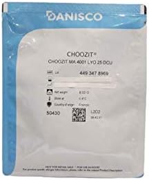 Danisco MA4001 or MA4002 (rotation cultures), 25 DCU (for traditional farmhouse taste to cheese)