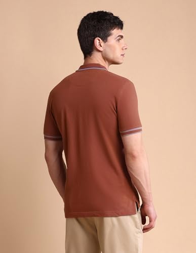 Image of U.S. Polo ASSN. Solid Slim Fit Polo T Shirts for Men - 100% Cotton, Half Sleeves Mens Tshirt