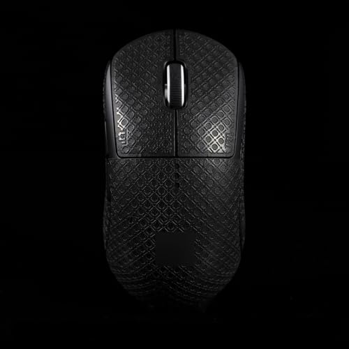 Hokeyio Anti-Slip Grip Tape for Logitech G Pro X Superlight 1 & 2 | Pre-Cut Leather Mouse Skins | Sweat-Absorbent & Easy Installation Black Full Cover 0.3mm