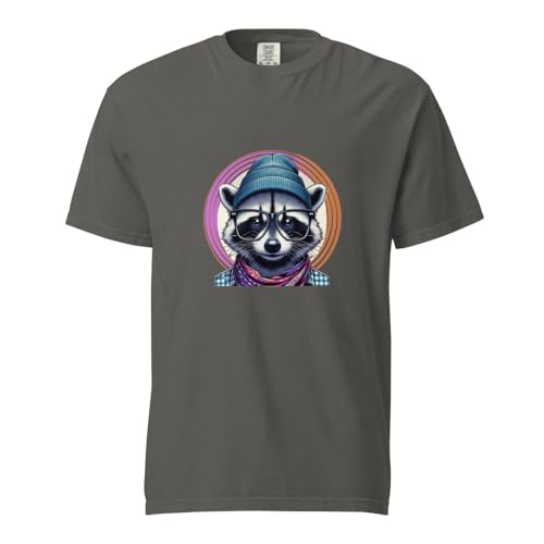 T-shirt raton laveur éclipse poivre Large idéal pour vos sorties décontractées en ville