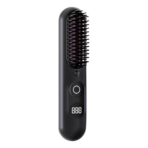 Brosse à lisser sans fil USB en céramique pour femme