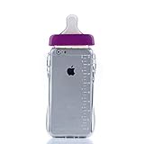 DStores iPhone 6 Plus Purple TPU Case,iPhone 6s Plus Case,Transparent Baby Bottle Milk Cartoon Silicone Cute oft TPU Drop Protection Cover For iPhone 6 Plus/6s Plus 5.5 inch