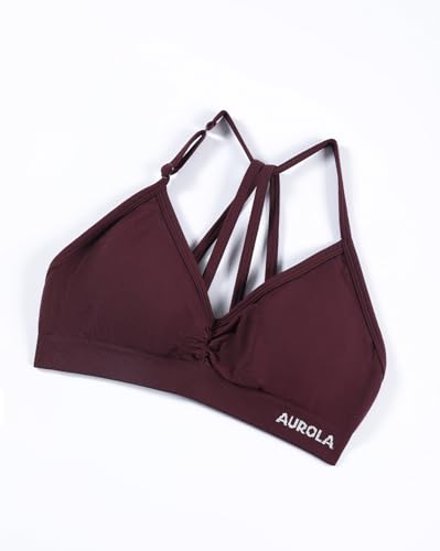 Image of AUROLA Mercury Workout Sports Bras Women Athletic Removable Padded Backless Strapy Minimal Crop Top