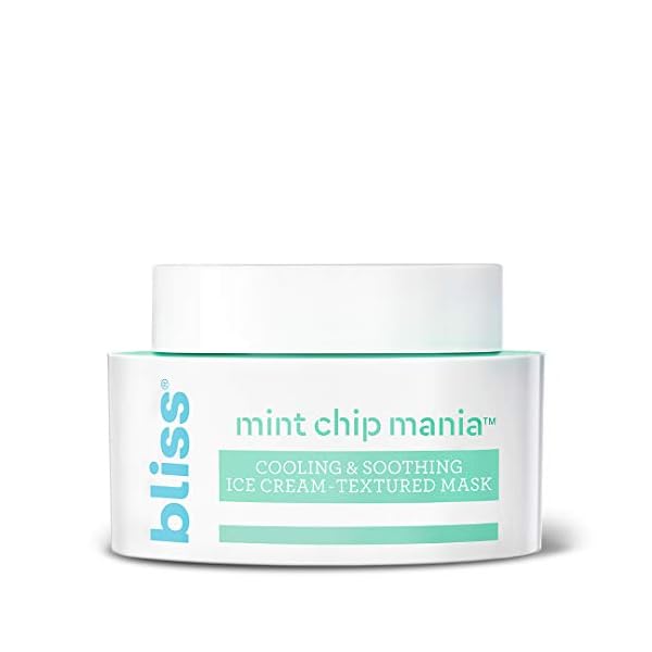 Bliss-Mint-Chip-Mania-Soothing-Facial-Mask-for-Hydrating-Nourishing-Replenishing-Skin-With-Aloe-Vera-Shea-Butter-Peppermint-Leaf-Extract-Clean-Cruelty-Free-Paraben-Free-17-oz Bliss Face Mask Skin Care | Clean | Paraben Free | Cruelty-Free | Vegan (Mint Chip Mania - Soothing)