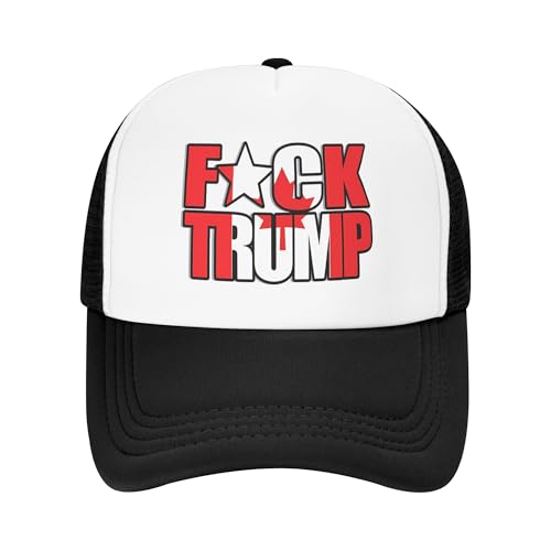 Vetrova FDT Canada Trucker Hat I Stand with Canada Baseball Cap Mesh Back Adjustable Hats for Kids - Black