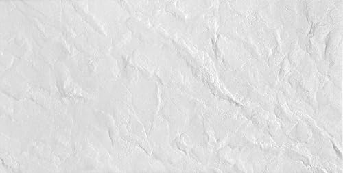 Deccart - Panneaux muraux 100x50 cm - Panneau mural decoratif 3d - Decoration deco murale Salon - Imitation pierre - 8 pièce (4 m²) - Blanc